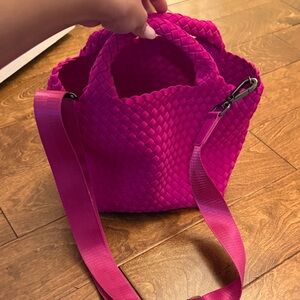 Naghedi Fuchsia Woven Mini Bag